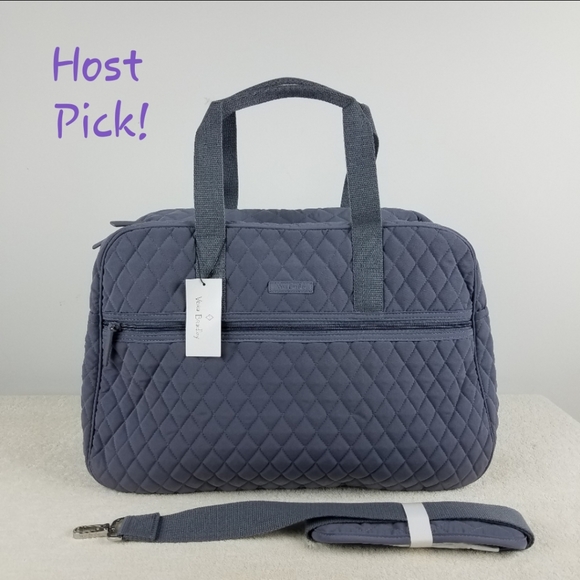 Vera Bradley Handbags - Vera Bradley Carbon Gray Medium Traveler Bag NWT